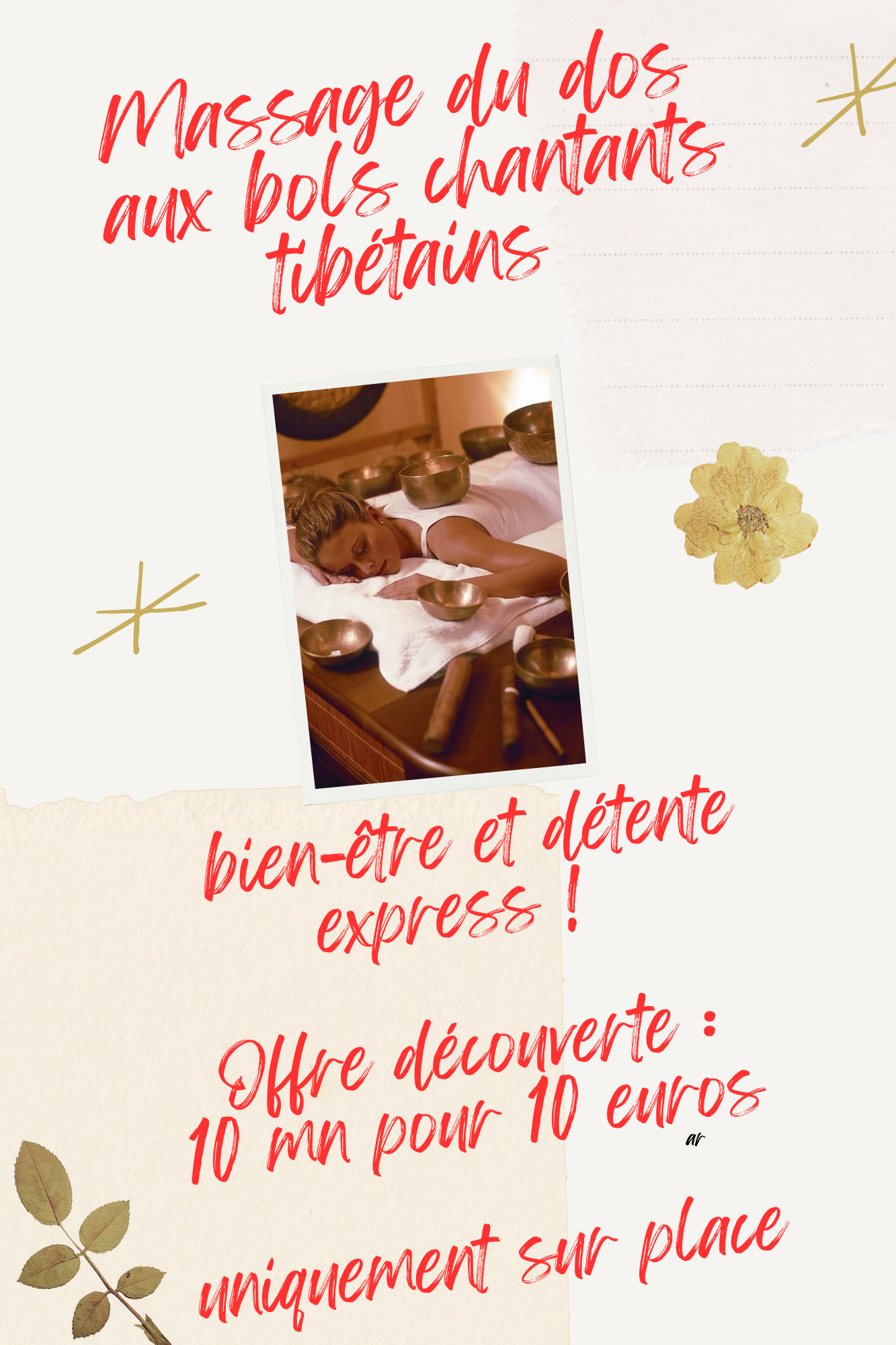 offre massage aux bols chantants tibétains marché nocturne